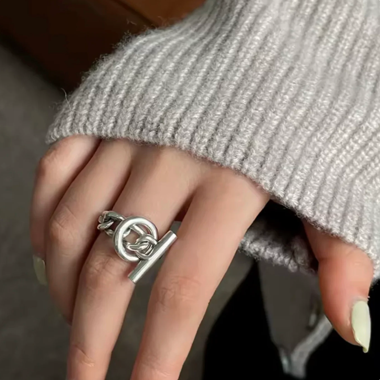 Punk Style Silver Ring